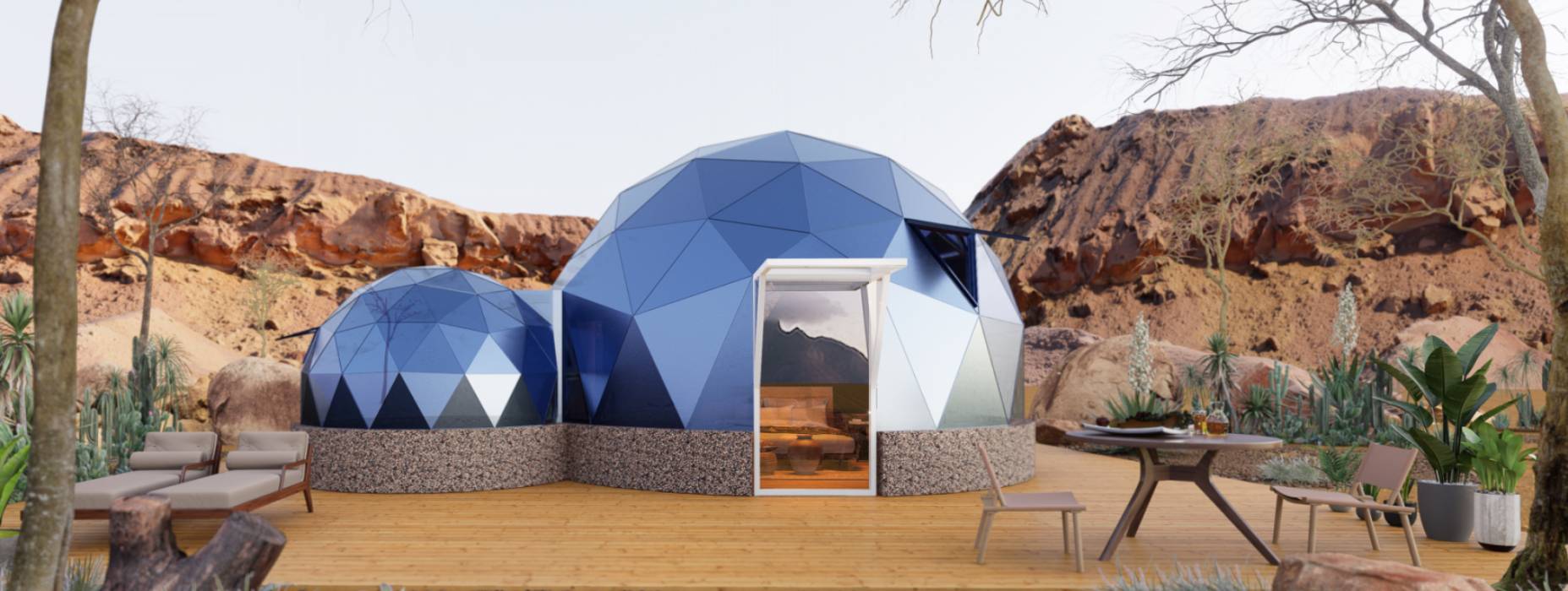 上甘岭球形智能光伏玻璃星空房